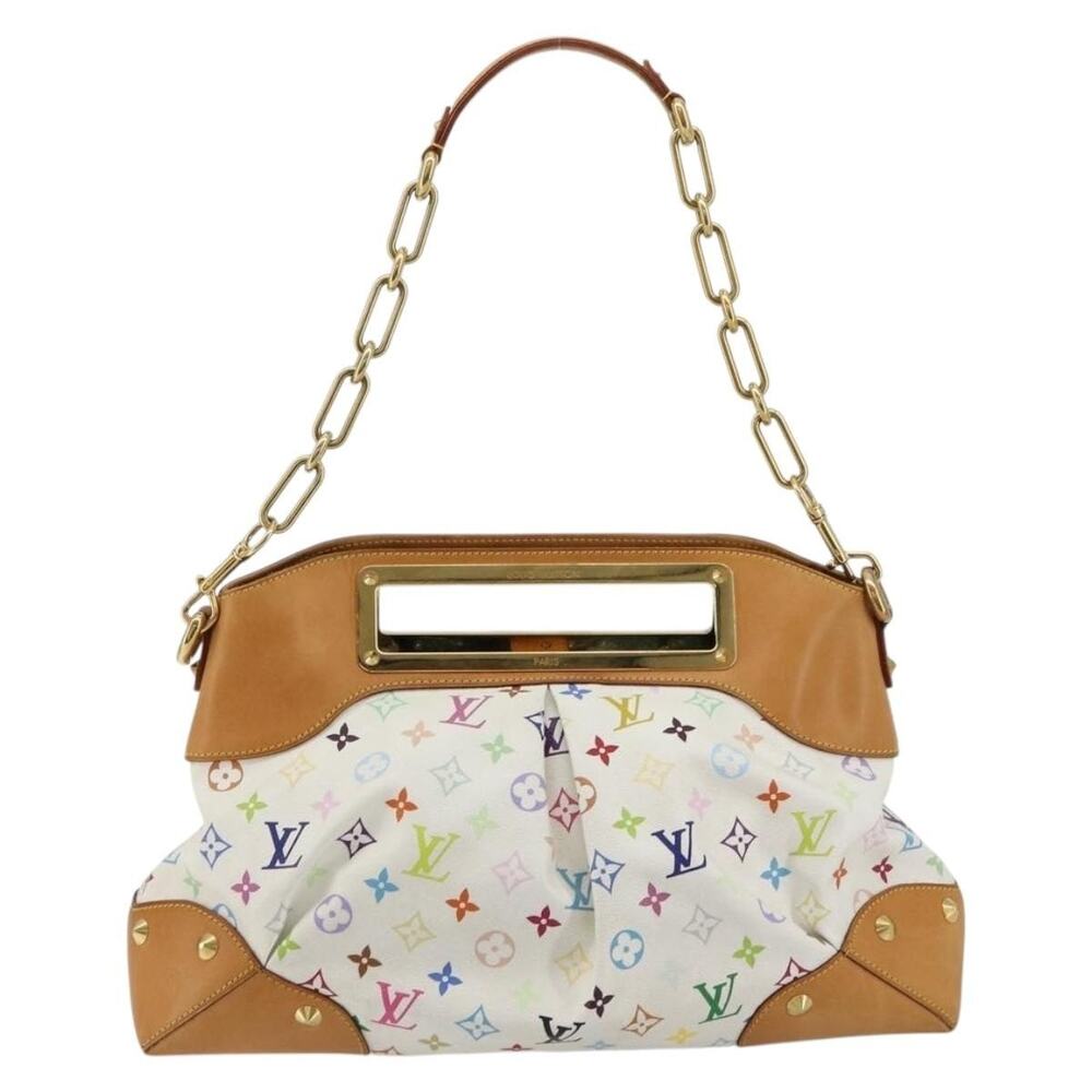 Louis Vuitton Monogram Multicolor Judy GM Shoulder Bag White